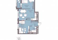 4-к квартира, 116 м&sup2, 21/22 эт., Пермь, Серебристая, 5 - фото 2