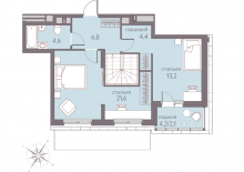 4-к квартира, 121 м&sup2, 1/22 эт., Пермь, Серебристая, 5 - фото 2