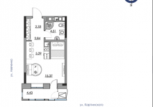 1-к квартира, 35 м&sup2, 2/10 эт., Пермь, Карпинского, 11 - фото 1