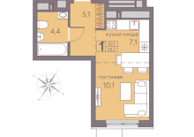 1-к квартира, 27 м&sup2, 1/6 эт., Пермь, Вильямса, 29 - фото 2