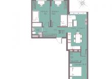 3-к квартира, 78 м&sup2, 2/22 эт., Пермь, Серебристая, 5 - фото 1